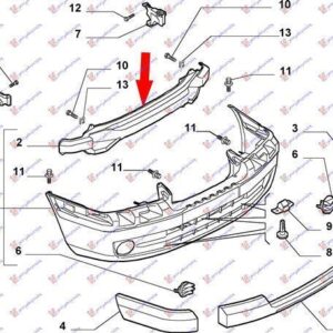 027903840 Fiat Scudo 2004-2007 | Τραβέρσα Προφυλακτήρα Εμπρός