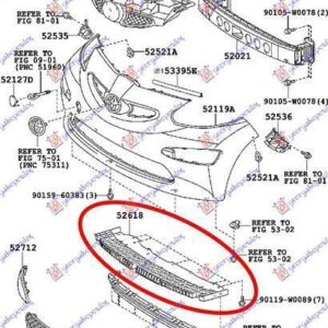 028004900 Toyota Aygo 2006-2012 | Αντιθορυβικό Προφυλακτήρα Εμπρός