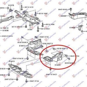 028200837 Toyota Corolla Verso 2001-2007 | Ποδιά Μηχανής Αριστερή