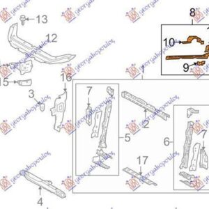 832000272 Toyota Rav 4 2010-2012 | Ποδιά Εμπρός Αριστερή