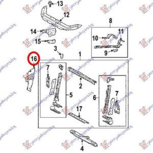 832000891 Toyota Rav 4 2010-2012 | Βάση Ψυγείου Δεξιά