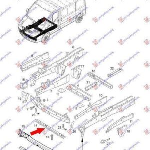 081600500 Nissan Primastar 2006-2016 | Τραβέρσα Ψυγείου