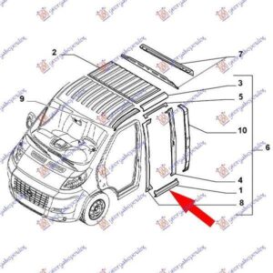 028708291 Fiat Ducato 2006-2014 | Μαρσπιέ Δεξιό