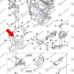 029200831 Chevrolet Matiz 2005- | Ποδιά Μηχανής Δεξιά