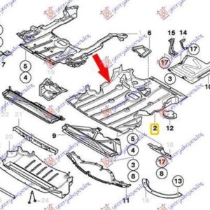 154000845 BMW 3 Series Sedan/Touring 2008-2012 | Ποδιά Μηχανής