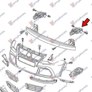 031904282 VW Polo 2005-2009 | Βάση Προφυλακτήρα Εμπρός Αριστερή