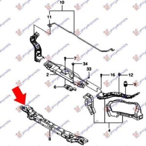 032200500 Chevrolet Lacetti 2003- | Τραβέρσα Ψυγείου