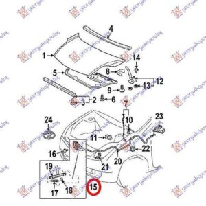 032907100 Toyota Prius 2004-2009 | Κλειδαριά Μετώπης