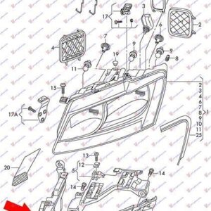 033400272 Audi Q5 2008-2012 | Φανοστάτης Κάτω Εμπρός Αριστερός