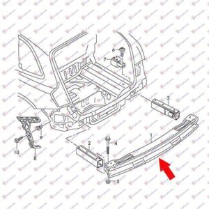 133003850 Audi Q5 2012-2016 | Τραβέρσα Προφυλακτήρα Πίσω