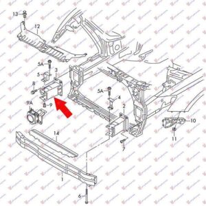 033404281 Audi Q5 2008-2012 | Βάση Προφυλακτήρα Εμπρός Δεξιά