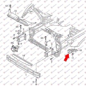 133004301 Audi Q5 2012-2016 | Βάση Προφυλακτήρα Εμπρός Δεξιά