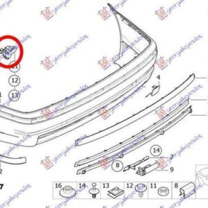 035804281 BMW 3 Series Coupe/Cabrio 2003-2006 | Βάση Προφυλακτήρα Πίσω Δεξιά