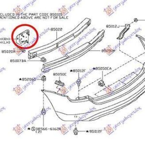 035704301 Nissan Murano 2003-2014 | Βάση Προφυλακτήρα Πίσω Δεξιά