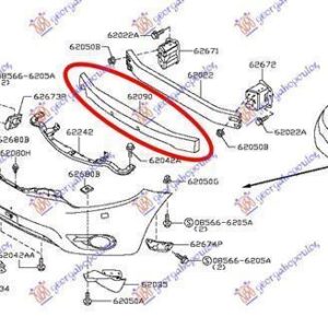 035704910 Nissan Murano 2003-2014 | Αντιθορυβικό Προφυλακτήρα Εμπρός