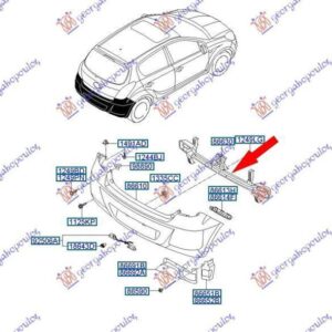 036503850 Hyundai i20 2008-2012 | Τραβέρσα Προφυλακτήρα Πίσω