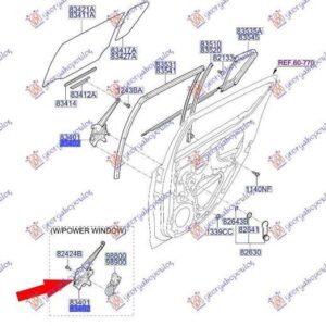 036507051 Hyundai i20 2008-2012 | Γρύλος Ηλεκτρικός Πίσω Δεξιός