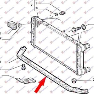 038900510 Fiat Punto 2003-2011 | Τραβέρσα Ψυγείου