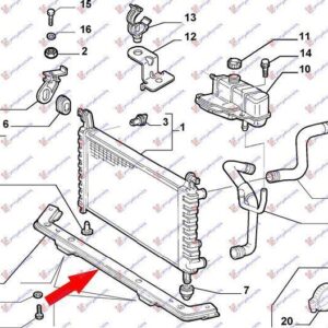 037000510 Fiat Palio 1999-2004 | Τραβέρσα Ψυγείου