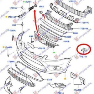 037504283 Ford Focus 2008-2011 | Βάση Προφυλακτήρα Εμπρός Δεξιά