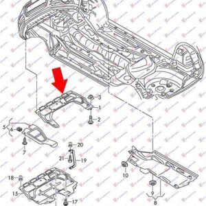 017800840 VW Polo 2002-2005 | Ποδιά Μηχανής