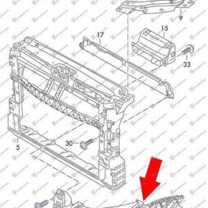 876204282 VW Polo 2014-2017 | Βάση Φανού Εμπρός Αριστερή