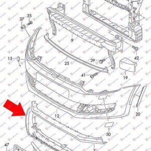 038706375 VW Polo 2009-2014 | Βάση Σπόιλερ Εμπρός