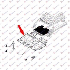 290100830 Fiat Punto 2012- | Ποδιά Μηχανής