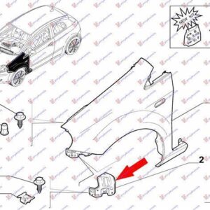 290104281 Fiat Punto 2012- | Βάση Φτερού Εμπρός Δεξιά