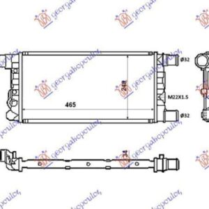 043406300 Fiat Seicento 1998-2001 | Ψυγείο Νερού