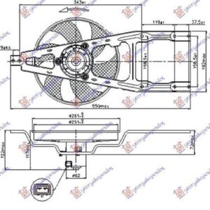 043406440 Fiat Seicento 1998-2001 | Βεντιλατέρ