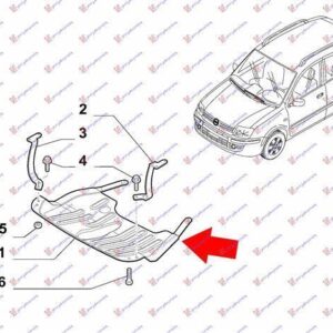 040000830 Fiat Panda 2003-2014 | Ποδιά Μηχανής