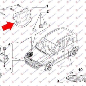 040000840 Fiat Panda 2003-2014 | Ποδιά Δυναμό