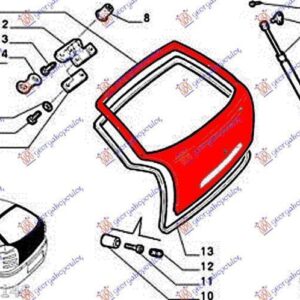 040901490 Fiat Brava 1995-2003 | Καπό Πίσω