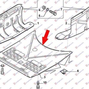 041000830 Fiat Stilo 2001-2006 | Ποδιά Μηχανής