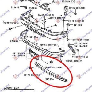 042303840 Toyota Corolla Sedan 1997-1999 | Τραβέρσα Προφυλακτήρα Εμπρός