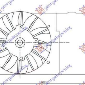 043906465 Fiat Seicento 2001-2006 | Βεντιλατέρ A/C