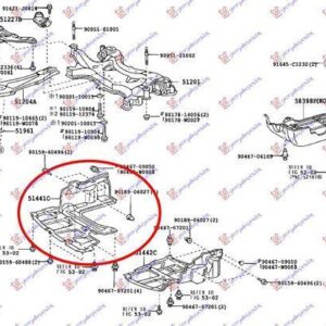 044400831 Toyota Corolla Hachtback/Liftback 2004-2006 | Ποδιά Μηχανής Δεξιά