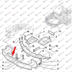 080503840 Alfa Romeo Spider 2006-2011 | Τραβέρσα Προφυλακτήρα Εμπρός