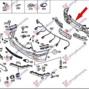 045003845 Mercedes-Benz C-Class 2003-2007 | Τραβέρσα Προφυλακτήρα Εμπρός