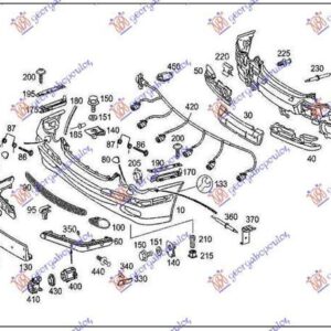 045004011 Mercedes-Benz C-Class 2003-2007 | Φάσα Προφυλακτήρα Εμπρός Δεξιά