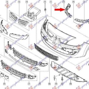 046504286 Renault Scenic 2003-2009 | Βάση Φανού Δεξιά