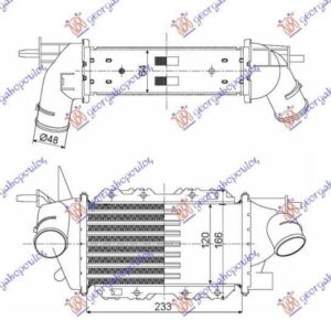 048506200 Opel Vectra 1996-1998 | Ψυγείο Intercooler