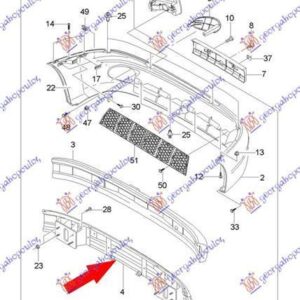 049203840 Daewoo Lanos Liftback 1997-2008 | Τραβέρσα Προφυλακτήρα Εμπρός