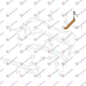 049904301 Honda Jazz 2001-2008 | Βάση Προφυλακτήρα Πίσω Δεξιά