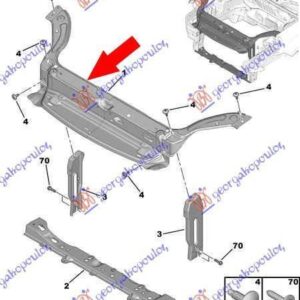 044700220 Peugeot Partner 2002-2008 | Ποδιά Μεταλλική Εμπρός