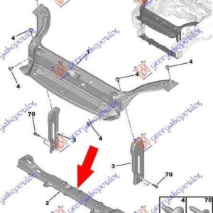 050900500 Citroen Berlingo 2002-2008 | Τραβέρσα Ψυγείου