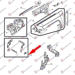 051200471 Jeep Compass 2007-2011 | Φανοστάτης Εμπρός Δεξιός