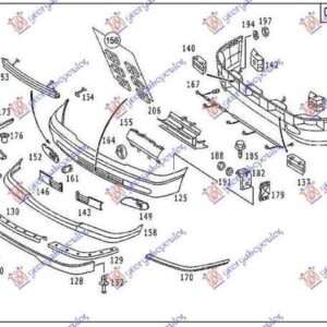 051603845 Mercedes-Benz C-Class 1993-1999 | Τραβέρσα Προφυλακτήρα Εμπρός