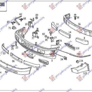 051604801 Mercedes-Benz C-Class 1993-1999 | Δίχτυ Προφυλακτήρα Εμπρός Δεξιό